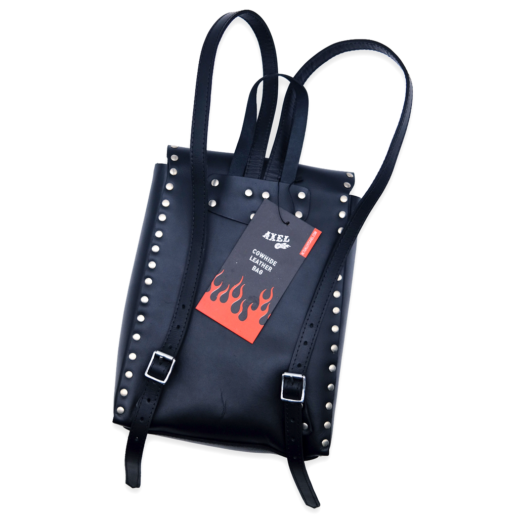 Axel Co Leather Flame Backpack with Rivets